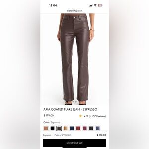 Aria Espresso Flare Jeans